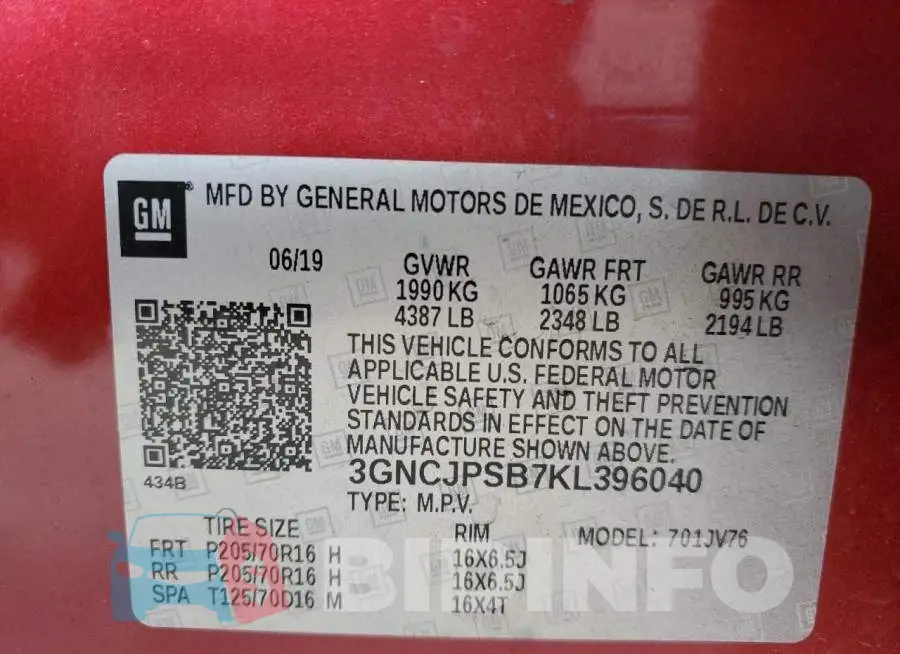3GNCJPSB7KL396040 Photo# 13