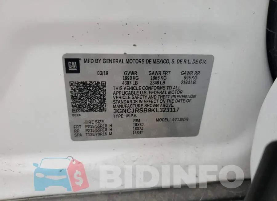 3GNCJRSB9KL323117 Photo# 13