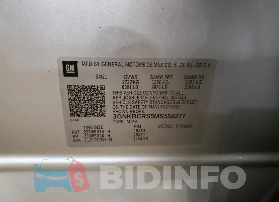3GNKBCRS5MS558277 Photo# 13