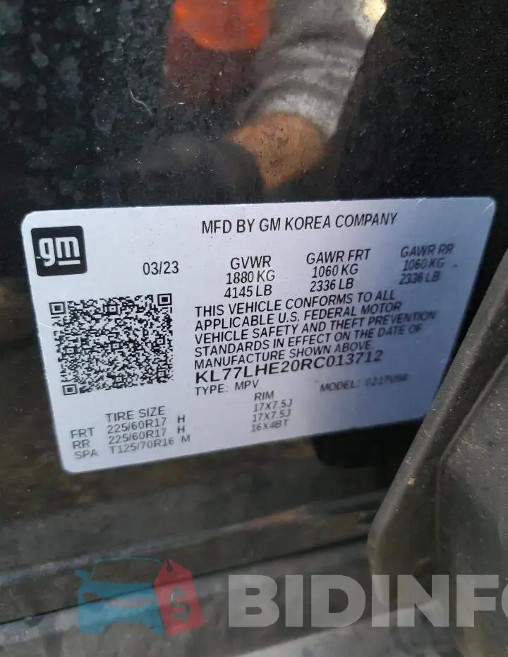 KL77LHE20RC013712 Photo# 13