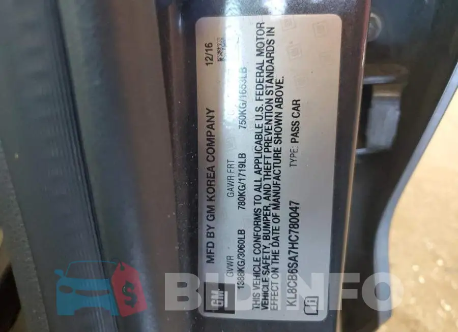 KL8CB6SA7HC780047 Photo# 13