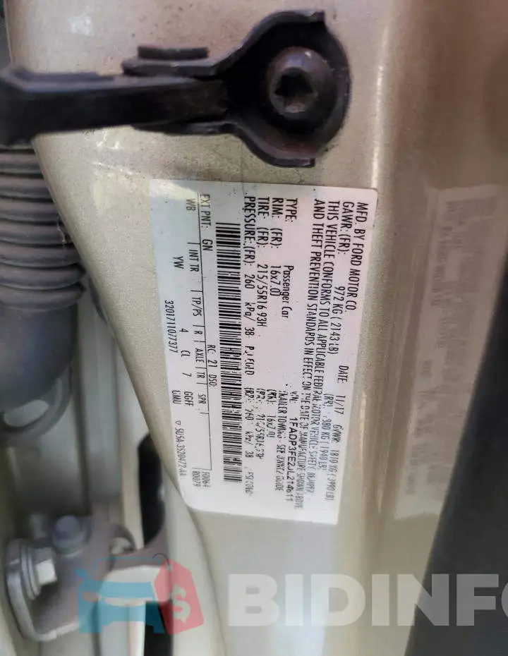 1FADP3FE2JL214611 Photo# 12