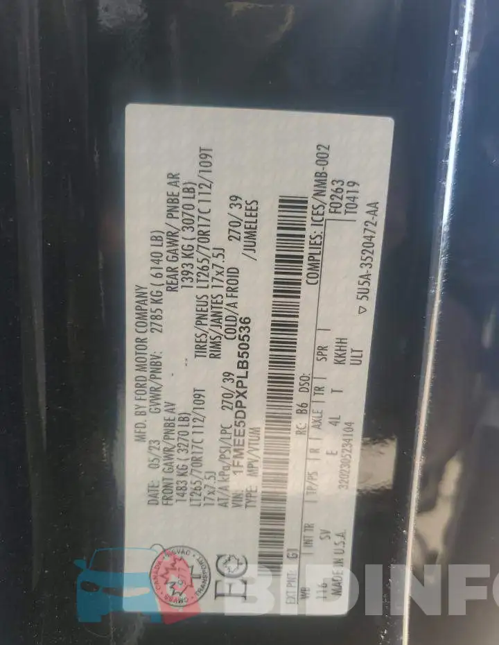 1FMEE5DPXPLB50536 Photo# 13