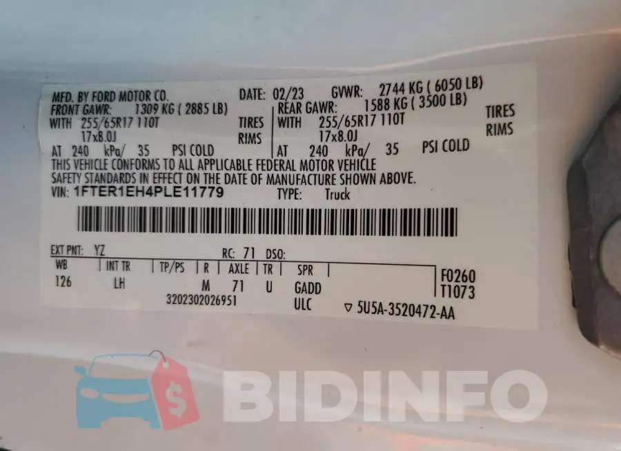 1FTER1EH4PLE11779 Photo# 12