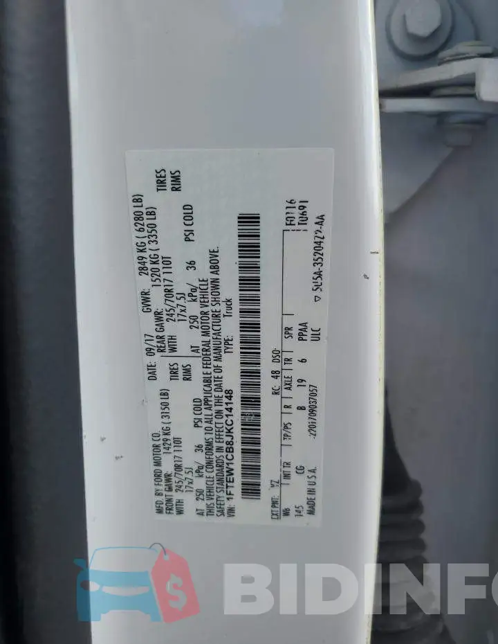 1FTEW1CB8JKC14148 Photo# 12