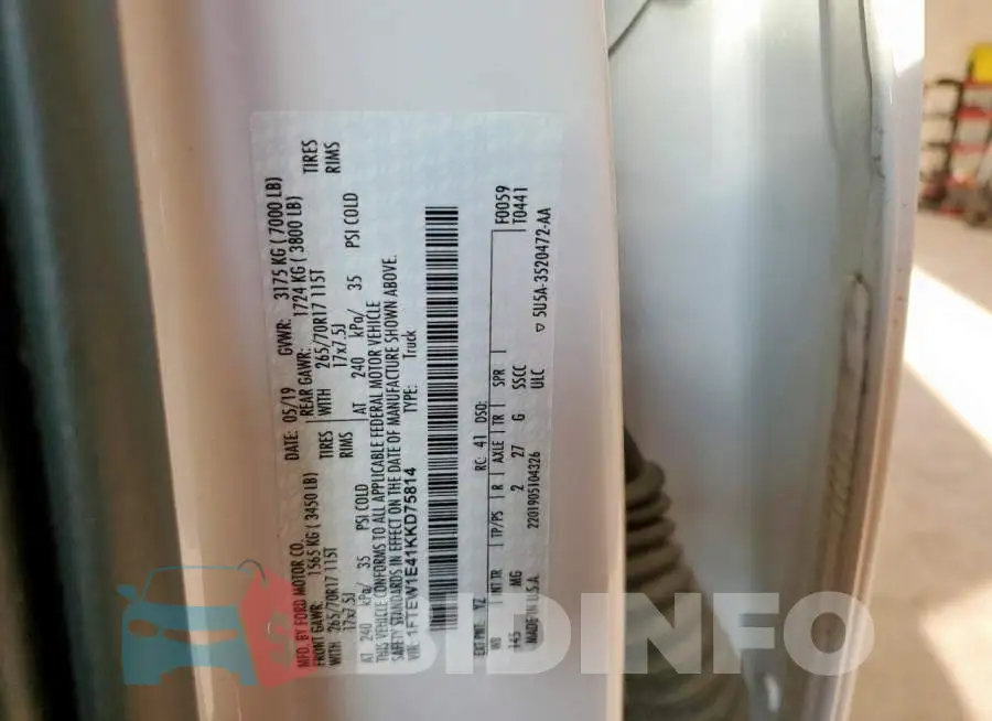 1FTEW1E41KKD75814 Photo# 12