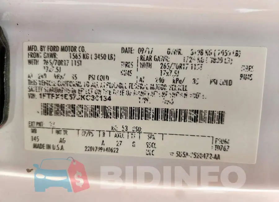 1FTFX1E57JKC36134 Photo# 12