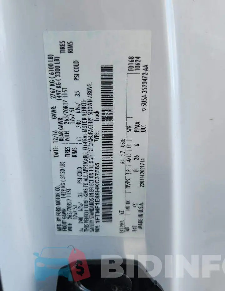 1FTMF1E88HKC37565 Photo# 12