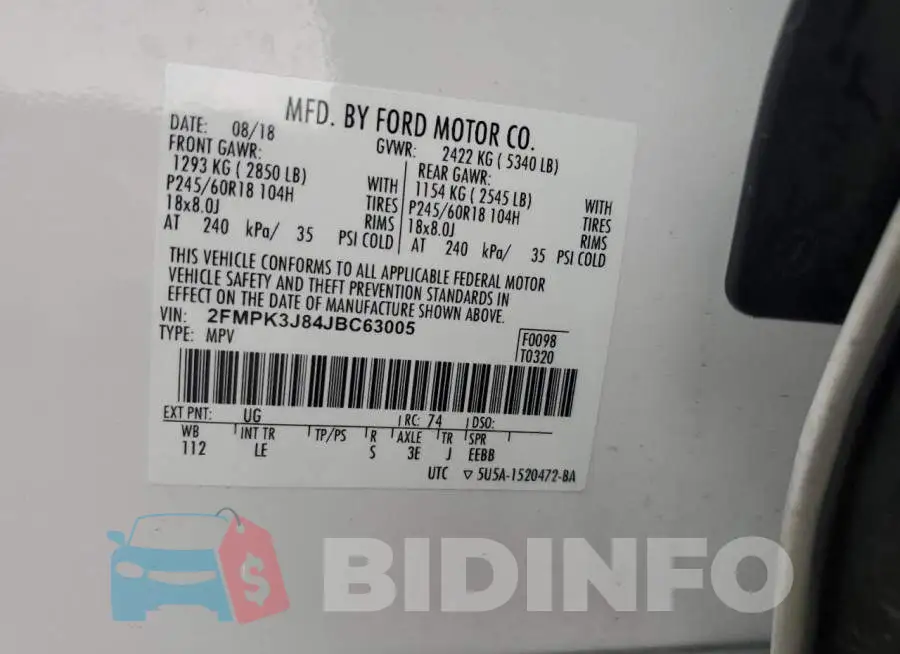 2FMPK3J84JBC63005 Photo# 13