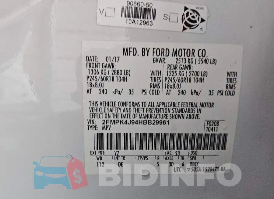 2FMPK4J94HBB29961 Photo# 12