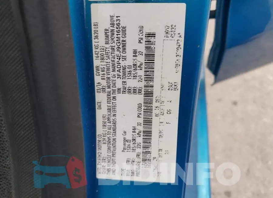 3FADP4EJ9GM165631 Photo# 12