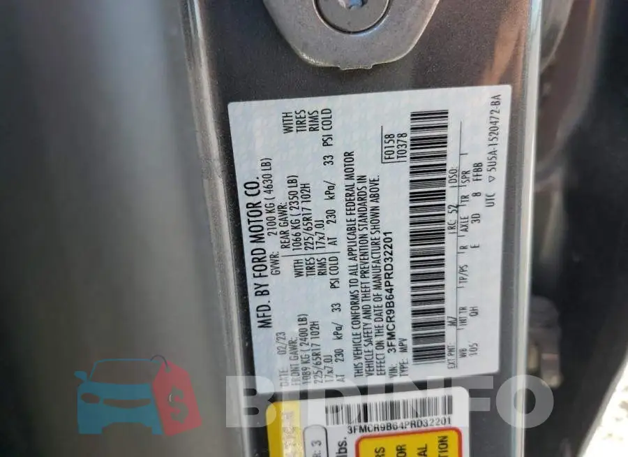 3FMCR9B64PRD32201 Photo# 13
