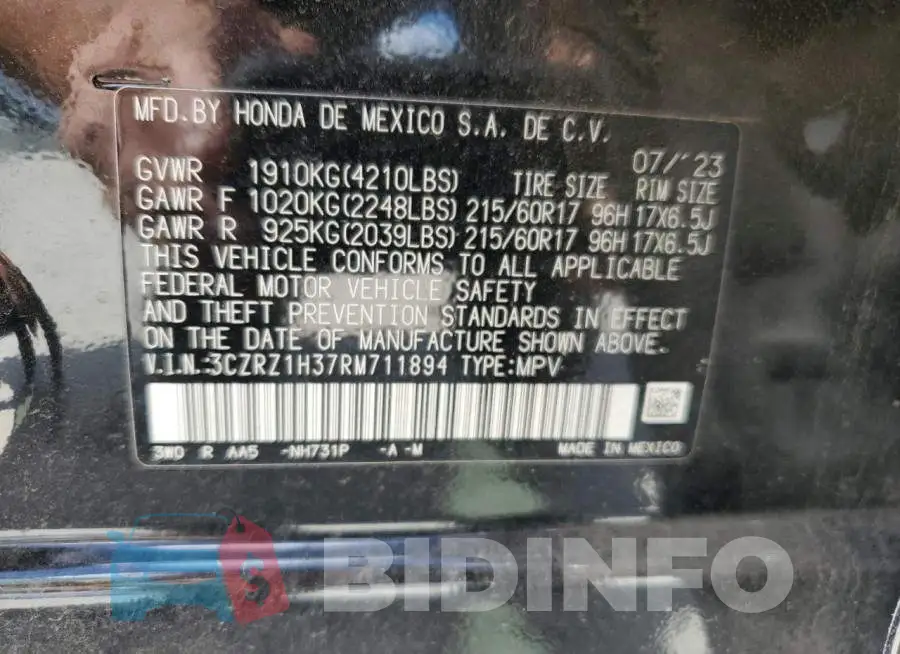 3CZRZ1H37RM711894 Photo# 13