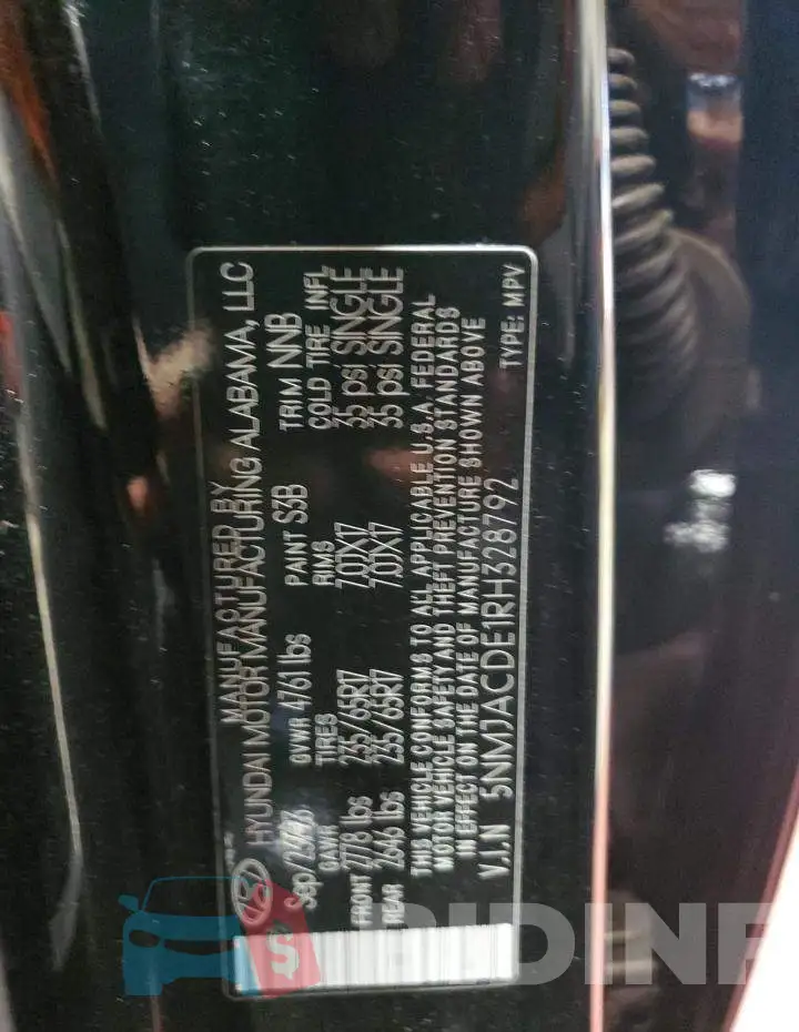 5NMJACDE1RH328792 Photo# 14