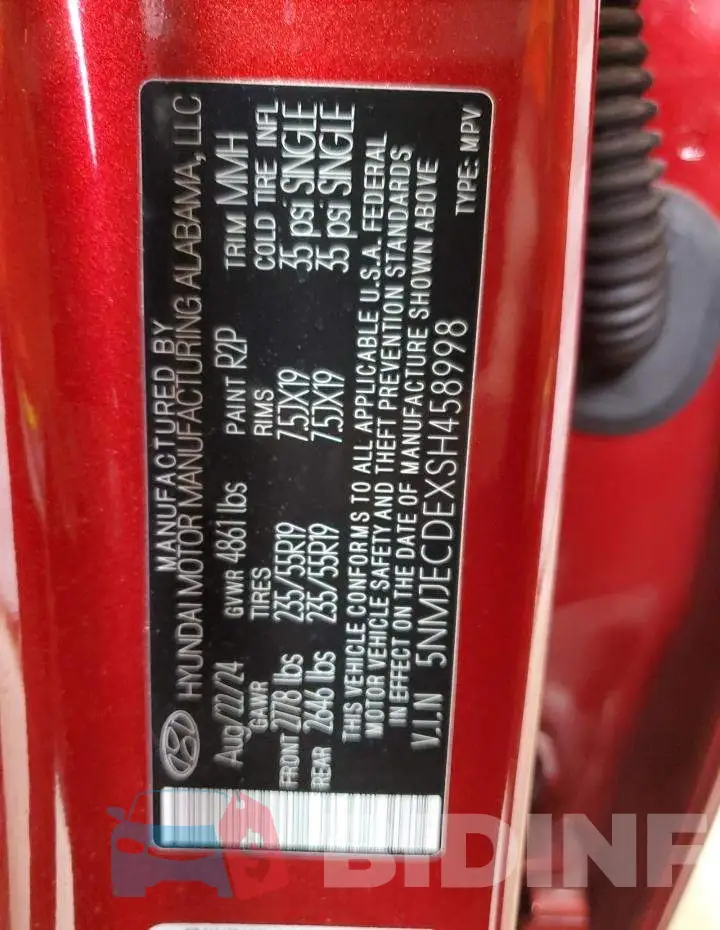 5NMJECDEXSH458998 Photo# 13