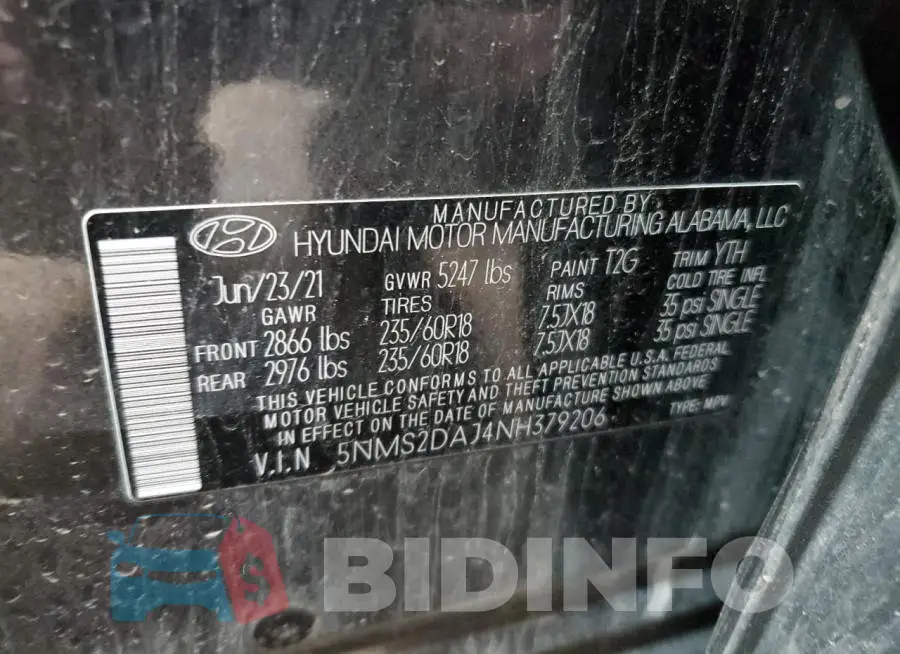 5NMS2DAJ4NH379206 Photo# 14