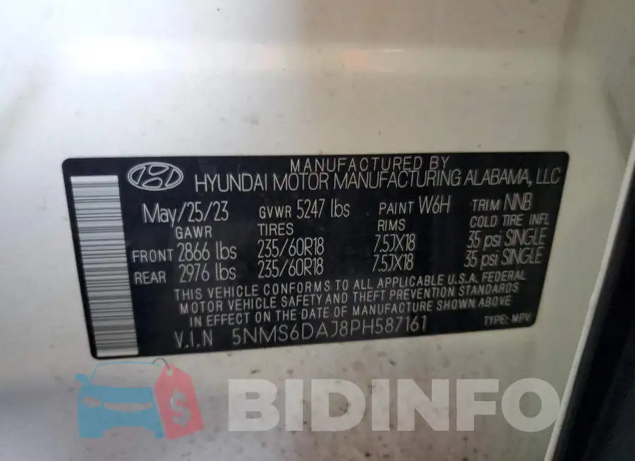 5NMS6DAJ8PH587161 Photo# 14