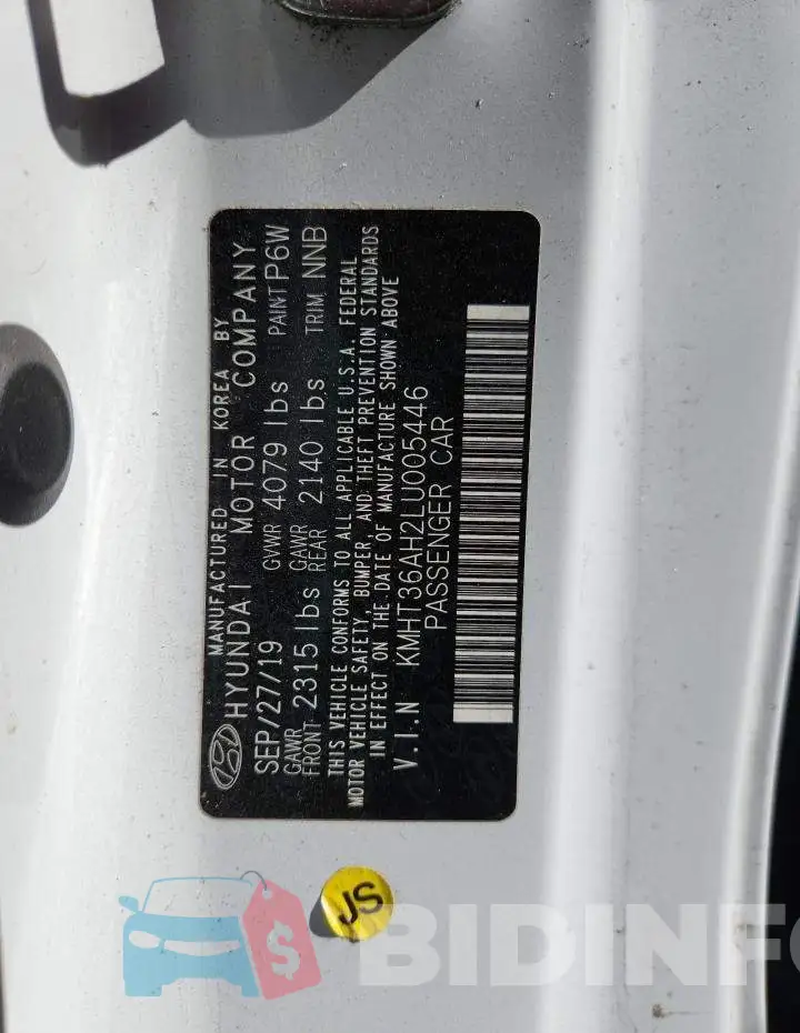 KMHT36AH2LU005446 Photo# 12