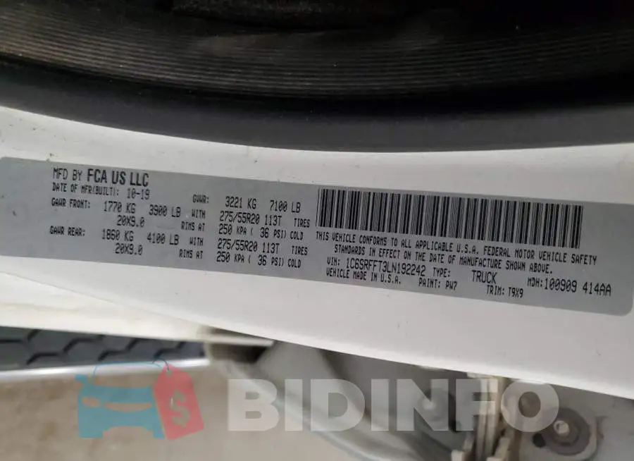 1C6SRFFT3LN192242 Photo# 13