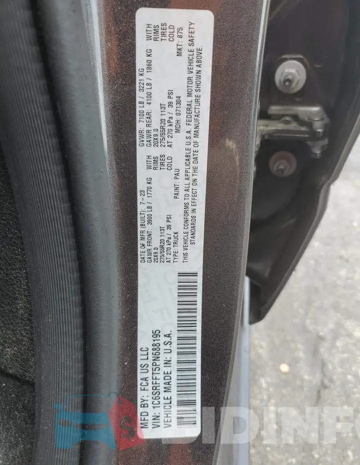 1C6SRFFT5PN688195 Photo# 12