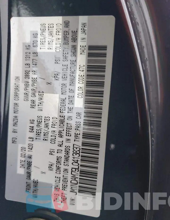 JM1NDAM79L0413837 Photo# 12