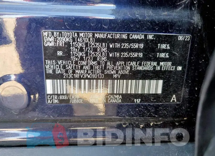 2T3C1RFV3PW280133 Photo# 14