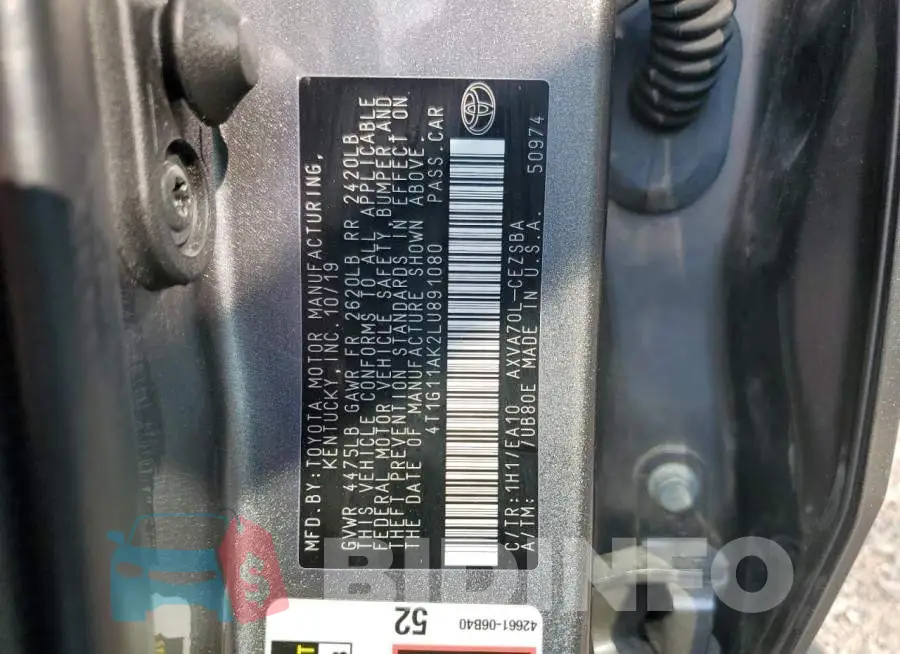 4T1G11AK2LU891080 Photo# 12