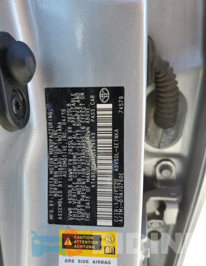 4T4BF1FK1GR574049 Photo# 13