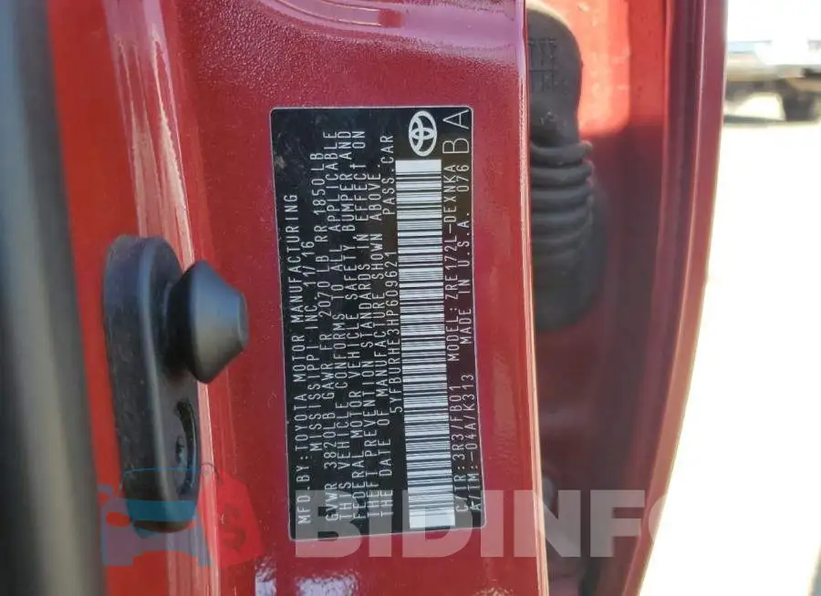 5YFBURHE3HP609621 Photo# 12
