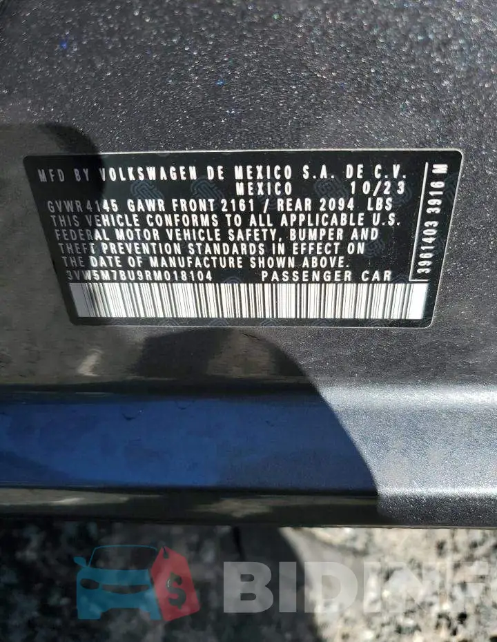 3VW5M7BU9RM018104 Photo# 12