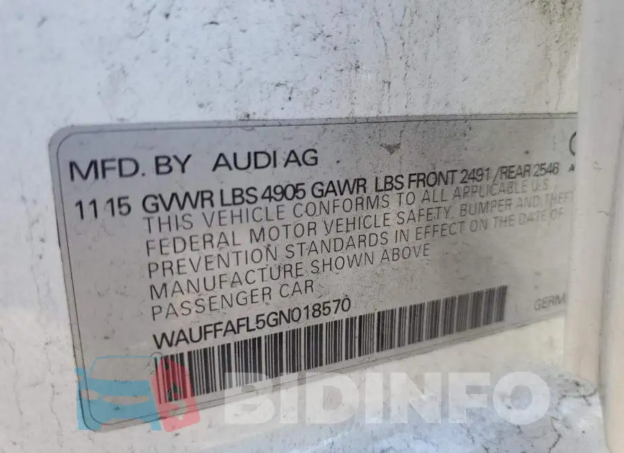 WAUFFAFL5GN018570 Photo# 12