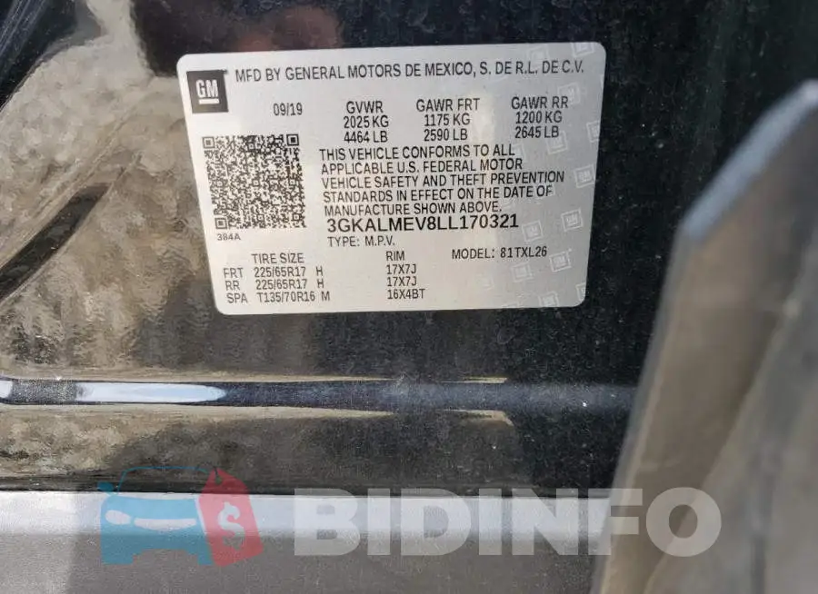 3GKALMEV8LL170321 Photo# 14