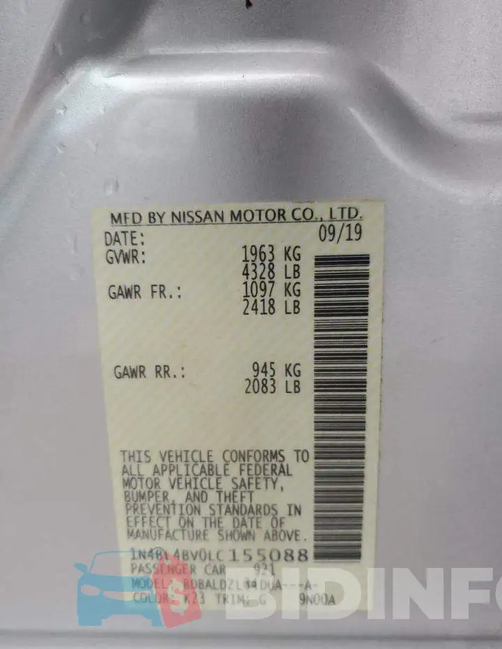 1N4BL4BV0LC155088 Photo# 12