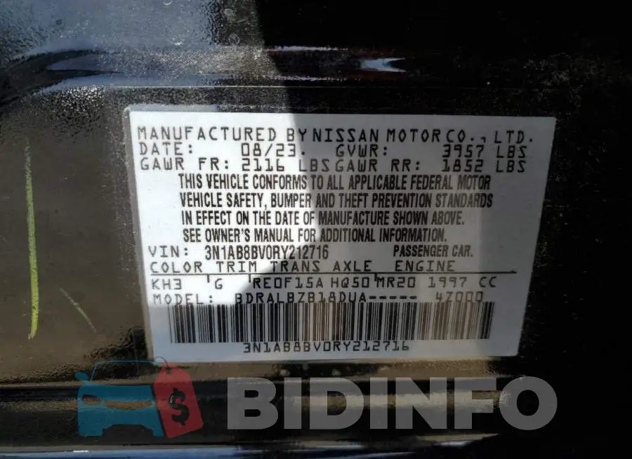 3N1AB8BV0RY212716 Photo# 12