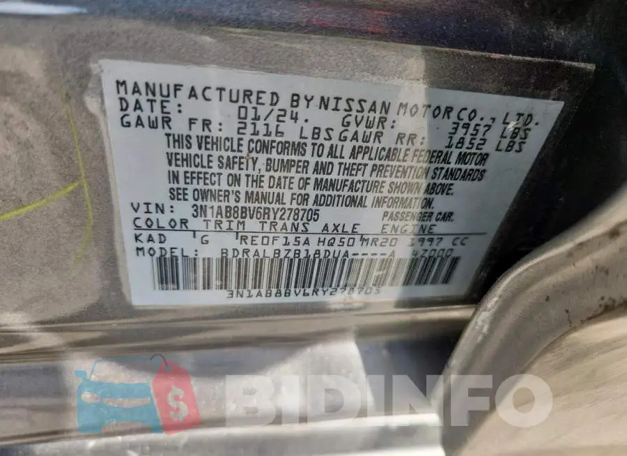 3N1AB8BV6RY278705 Photo# 12