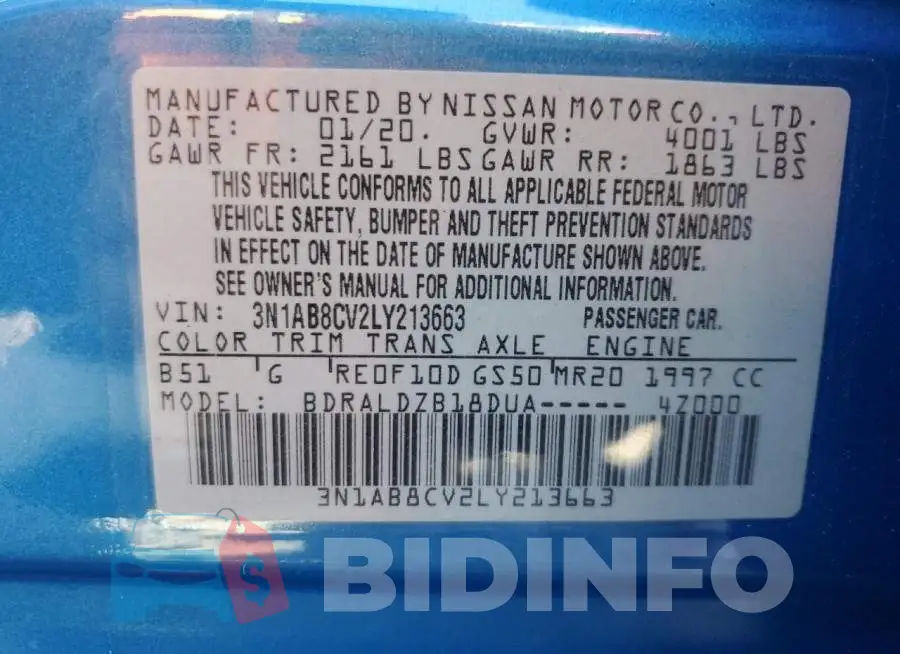 3N1AB8CV2LY213663 Photo# 13