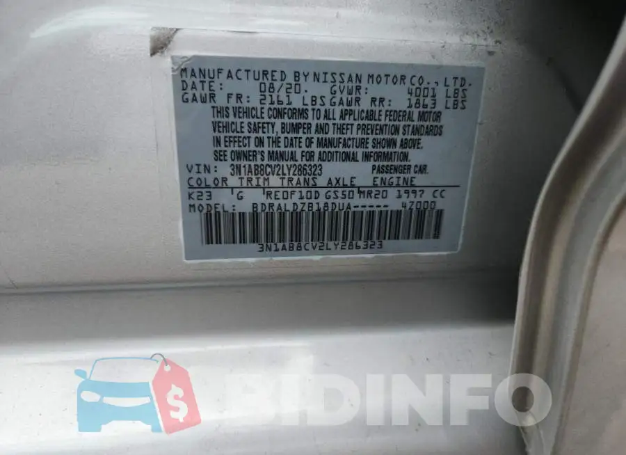 3N1AB8CV2LY286323 Photo# 12