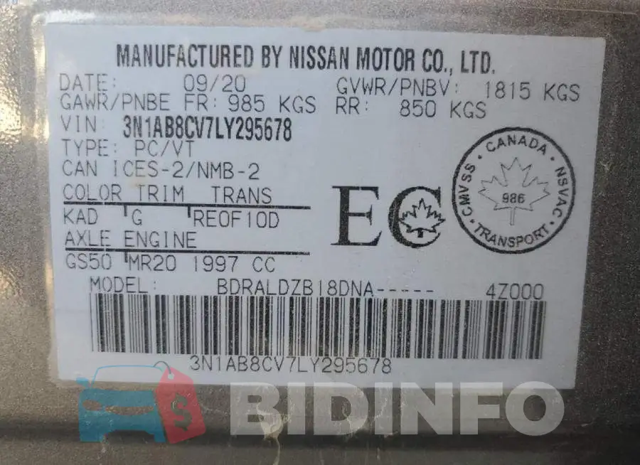 3N1AB8CV7LY295678 Photo# 13