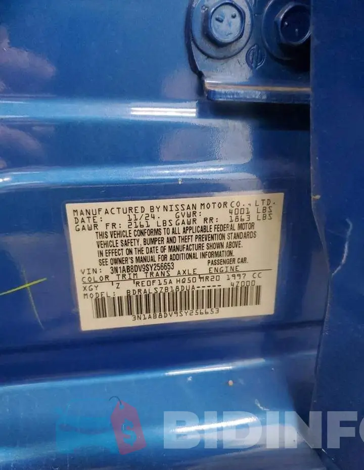 3N1AB8DV9SY256653 Photo# 12