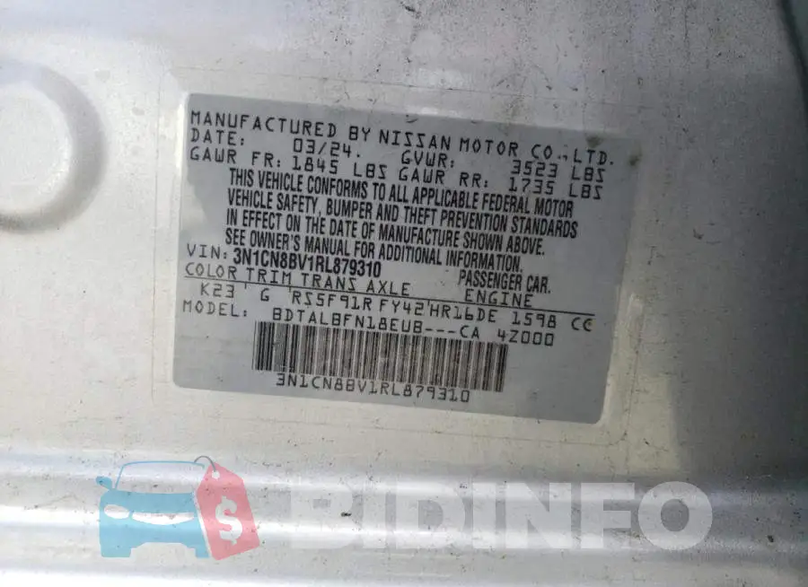 3N1CN8BV1RL879310 Photo# 12
