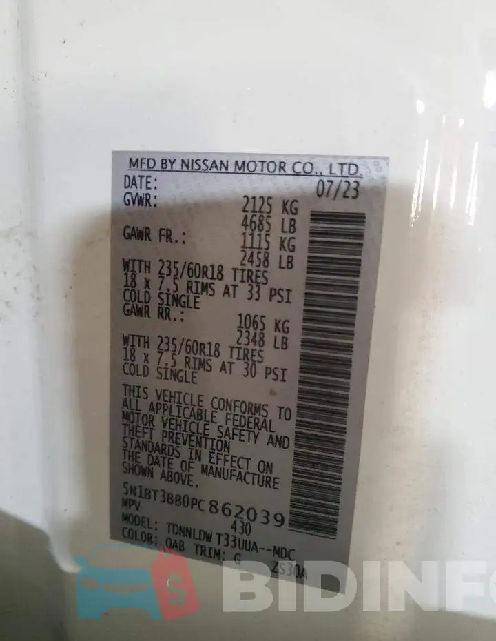 5N1BT3BB0PC862039 Photo# 13
