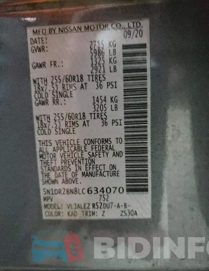 5N1DR2BN8LC634070 Photo# 13