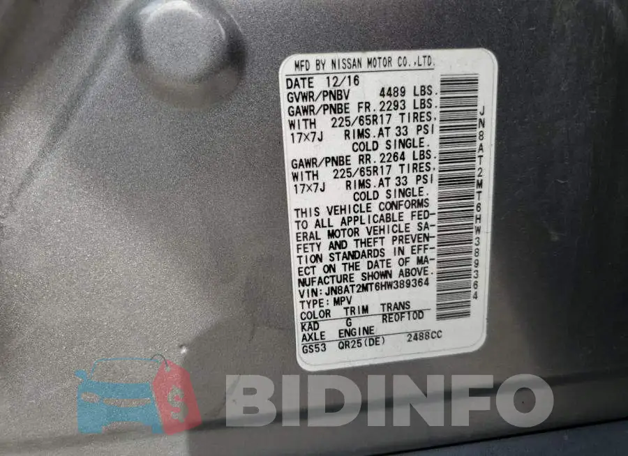 JN8AT2MT6HW389364 Photo# 13