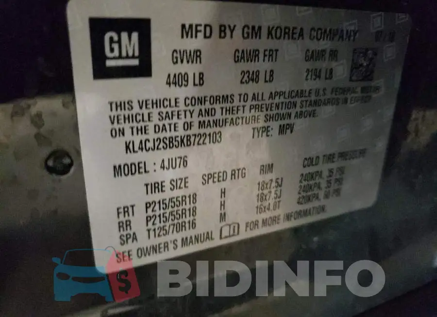 KL4CJ2SB5KB722103 Photo# 13