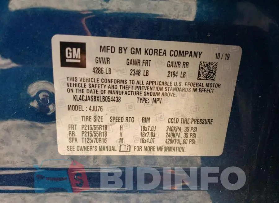 KL4CJASBXLB054438 Photo# 13