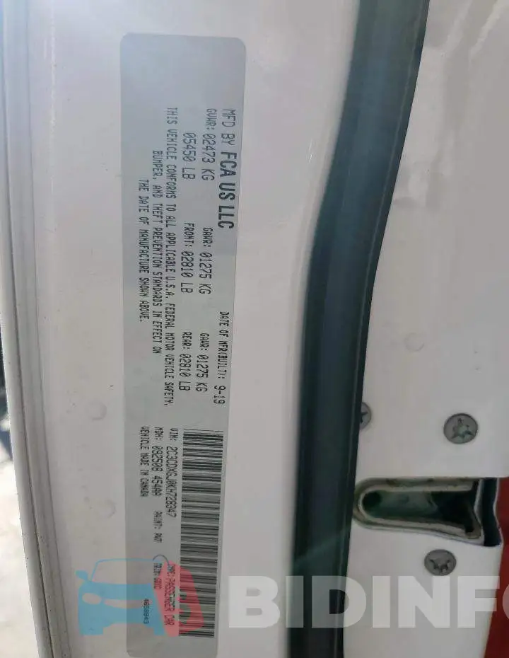 2C3CDXGJ0KH728347 Photo# 12