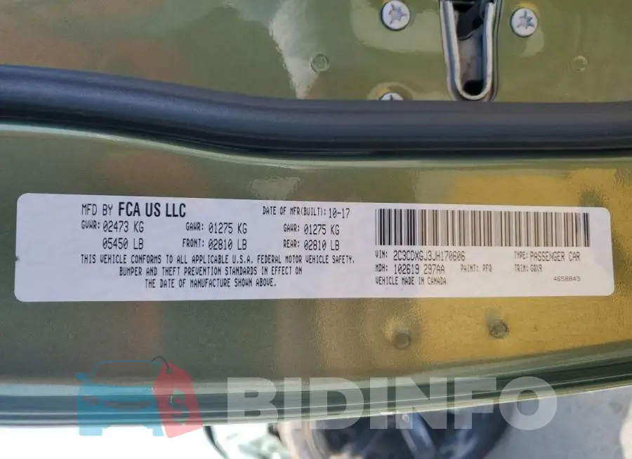 2C3CDXGJ3JH170606 Photo# 12