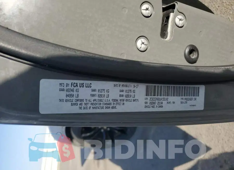 2C3CDZAG9JH155102 Photo# 12