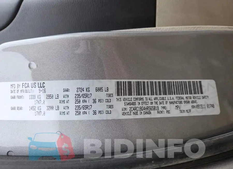 2C4RC1BG4HR565819 Photo# 13