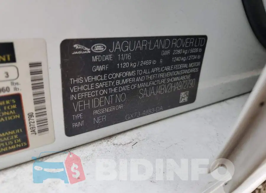 SAJAJ4BV2HA972790 Photo# 12
